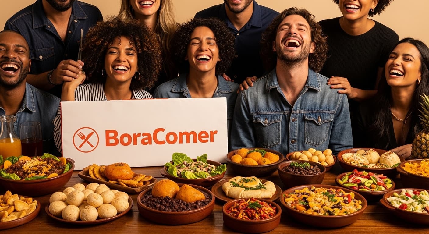 Restaurante brasileiro movimentado e apetitoso